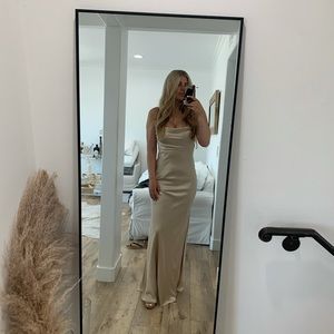 REVELRY CHAMPAGNE GOLD DRESS